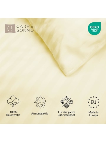 Carpe Sonno Damast Bettwäsche in Creme