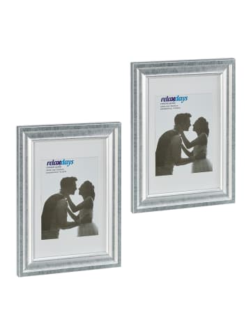 relaxdays 2 x Bilderrahmen in Silber - 20 x 30 cm