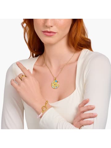 Thomas Sabo Kettenanhänger Glücksrad Mit Kosmischen Symbolen in gold, bunt