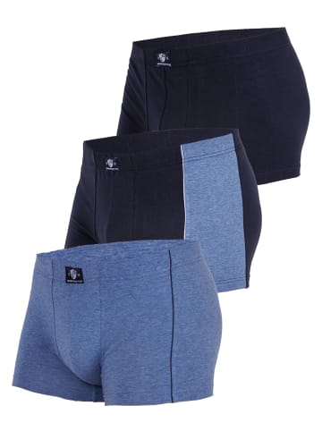 Haasis Bodywear 3er-Set: Pants in navy/jeansmeliert