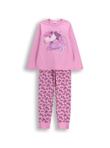 Coccodrillo Mädchen-Baumwollpyjama in rosa