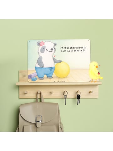 Mr. & Mrs. Panda Schild Physiotherapeutin Leidenschaft Design mi... in Weiß