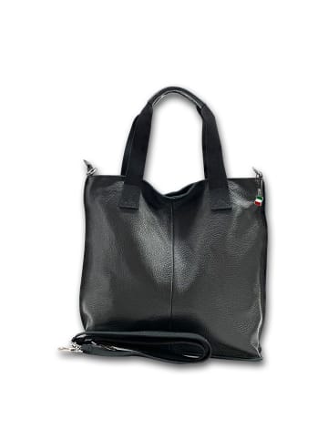 Florence Leder Schultertasche, Shopper Florence Tasche schwarz ca. 44cm