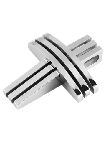 Adeliás Unisex Anhänger – Kreuz Kreuzanhänger aus Edelstahl in silber