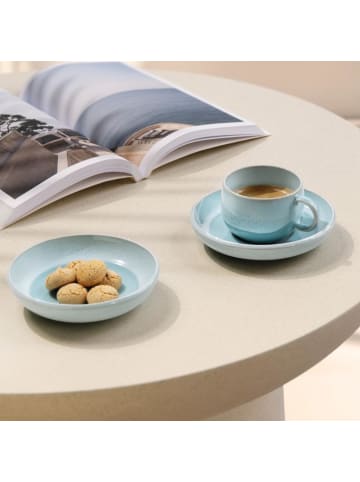 like. by Villeroy & Boch 6er Set Espressotassen Perlemor Aqua 60 ml in blau