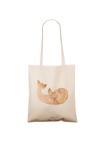 Mr. & Mrs. Panda Henkeltasche Robbe Liegen ohne Spruch in Creme