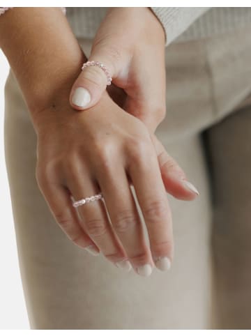 GOOD.designs Perlenring in Rosenquarz