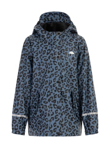 Schmuddelwedda Mädchen Regenjacke in Blau Grau Schwarz Leo