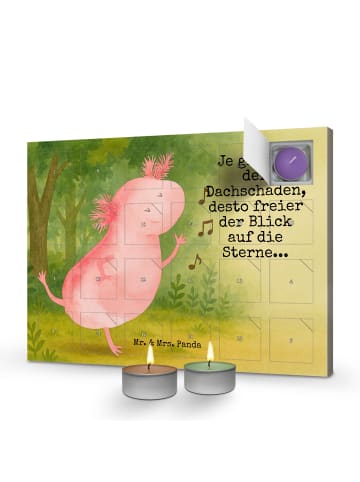 Mr. & Mrs. Panda Adventskalender Axolotl Tanzen Design mit Spruch in Weiß