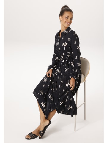 Aniston CASUAL Maxikleid in schwarz-beige