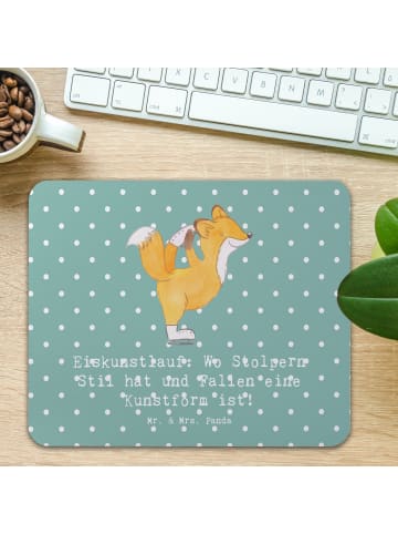 Mr. & Mrs. Panda Mouse Pad Eiskunstlauf Kunst mit Spruch in Meeresbrise