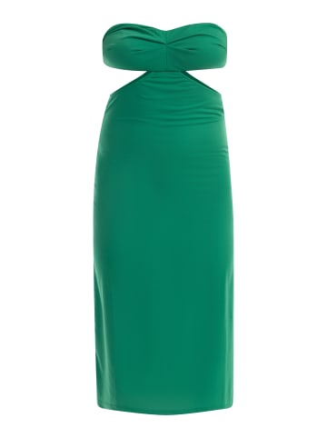 faina Damen Midikleid Mit Cut-Outs in Waldgrün