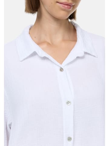 PM SELECTED Musselin Longbluse in Weiß