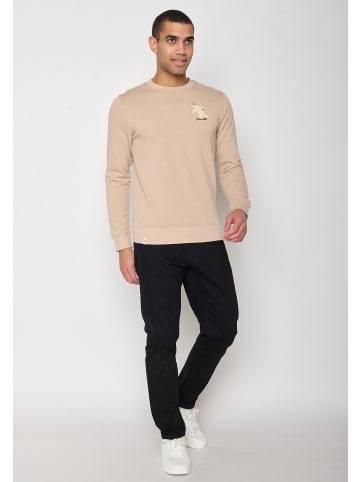 GreenBomb Sweatshirt Animal Ice Bear in Kaffee Latte