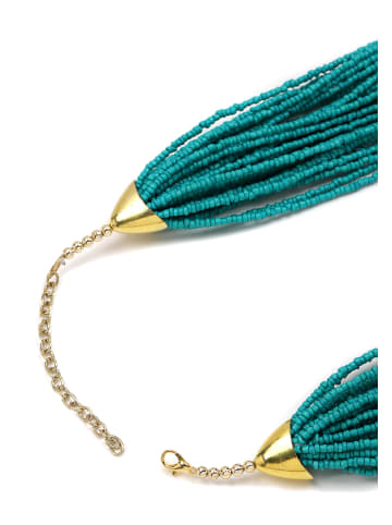 IZIA Halskette in Türkis Mehrfarbig