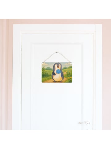 Mr. & Mrs. Panda Holztafel Pinguin Lolli Design ohne Spruch in Weiß