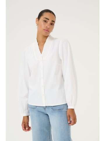 Kaffe Langarm-Bluse KAmaia Regular fit in Chalk