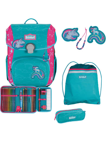Scout Neo Superflash Extreme Schulranzen-Set 4-tlg. Unicorn in blau