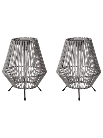 Beliani 1er-Set Dekorative Leuchte für den Außenbereich VUNGU in Grau/Schwarz