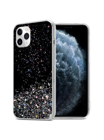 cadorabo Hülle für Apple iPhone 11 Glitter in Schwarz mit Glitter