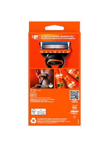 Gillette Fusion5 Rasierapparat mit 1 Klinge SmartBox in Rot