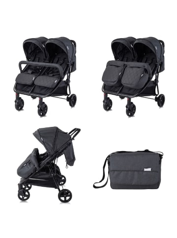 Lorelli Geschwisterkinderwagen Duo in schwarz
