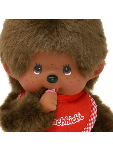 Monchhichi Junge Color | 20 cm | Monchhichi Puppe | mit original rotem Lätzchen