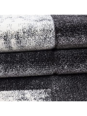 KADIMA DESIGN Teppich Kurzflor Waschbar Karo LATEMAR Strapazierfähig OEKO-TEX in Grau
