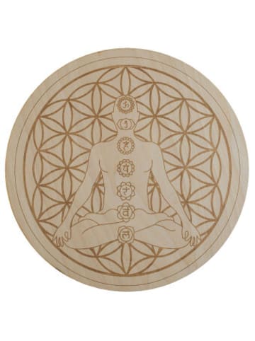 Saraswati Design Nonbook - Untersetzer "Blume des Lebens und Chakra Buddha"