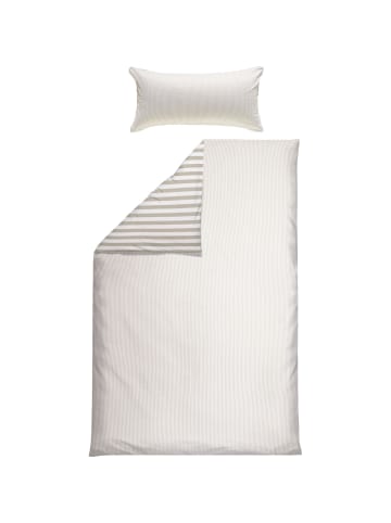 Erwin Müller Single-Jersey Wendebettwäsche in taupe-weiß