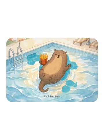 Mr. & Mrs. Panda Magnet Otter Schwimmbad Pommes Design ohne Spruch in Weiß