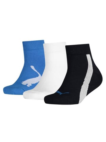 Puma Socken 3er Pack in Blau/Weiß/Schwarz