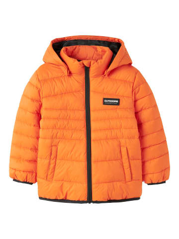 name it Wasser- und winddichte Winterjacke mit Kapuze und Reißverschluss in Orange