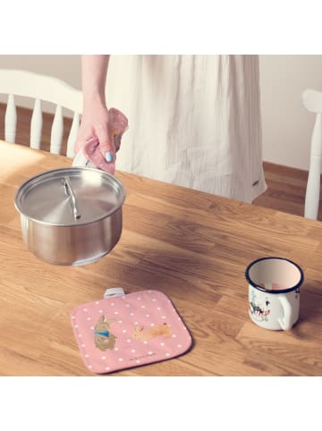 Mr. & Mrs. Panda Topflappen Hasen Muschel ohne Spruch in Rot Pastell