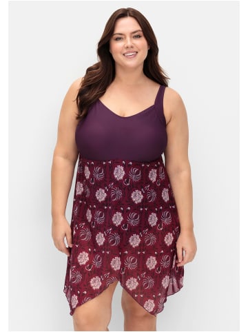 sheego by Joe Browns Badekleid in beere gemustert