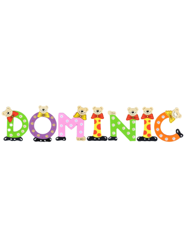 Playshoes Deko-Buchstaben "DOMINIC" in bunt