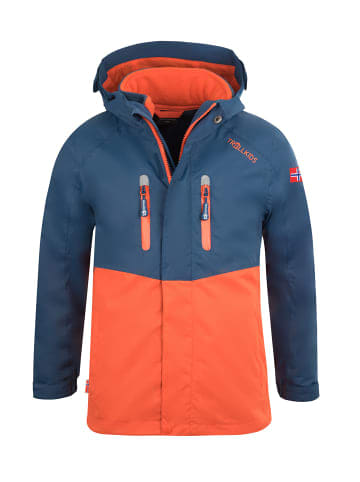 Trollkids 3in1 Jacke "Bryggen" in Mystik Blau / Orange