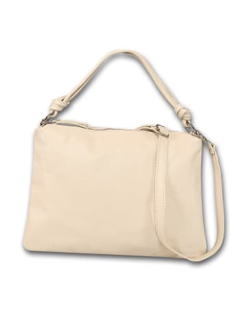 Toscanto Leder Schultertasche Toscanto Tasche beige ca. 37cm