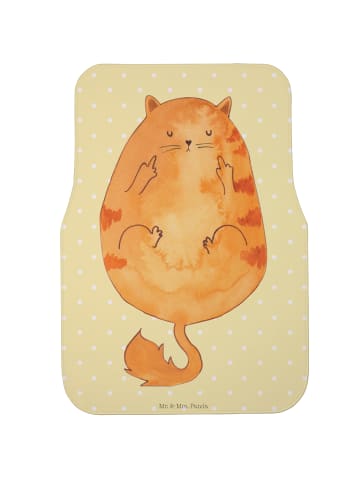 Mr. & Mrs. Panda Automatte Katze Frühaufsteher ohne Spruch in Gelb Pastell