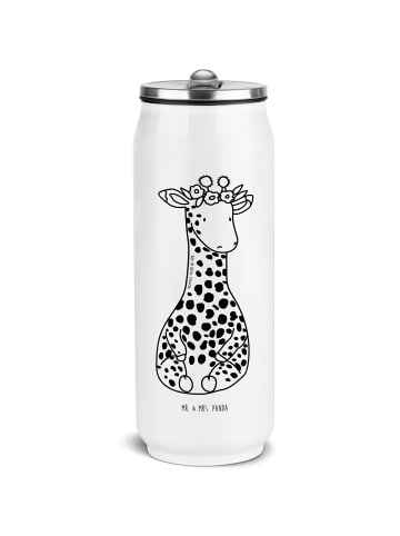 Mr. & Mrs. Panda Edelstahlbecher Giraffe Blumenkranz ohne Spruch in Weiß