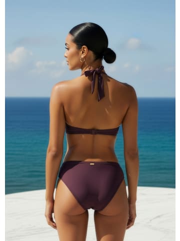 LASCANA Bügel-Bandeau-Bikini-Top in aubergine