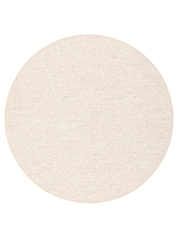 Snapstyle Luxus Woll-Optik Berber Juna Meliert Rund in Beige