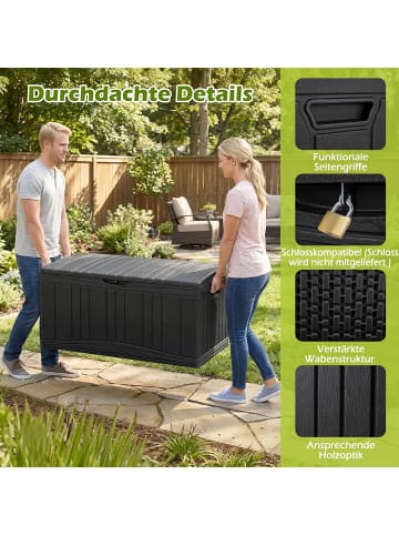 COSTWAY Gartenbox 300L in Schwarz