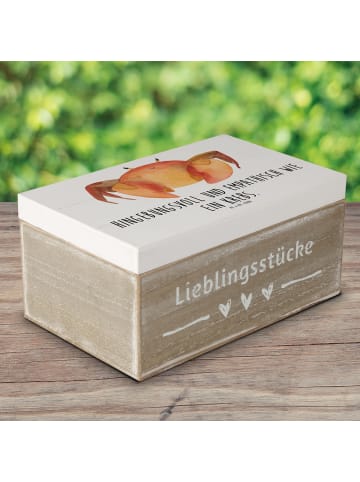 Mr. & Mrs. Panda Kiste Sternzeichen Krebs mit Spruch in Weiß