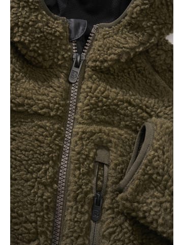 Brandit Kinder Fleecejacke/Fleecepullover "Kids Teddyfleece Jacket Hooded" in Grün