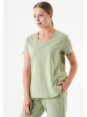 Organication T-Shirt "TUBA" in Salbeigrün