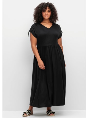 sheego Jerseykleid in schwarz
