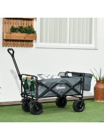 Outsunny Bollerwagen,113cm x 57cm x 100cm,grau