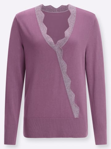 Sieh an! Langarm-Pullover in violett