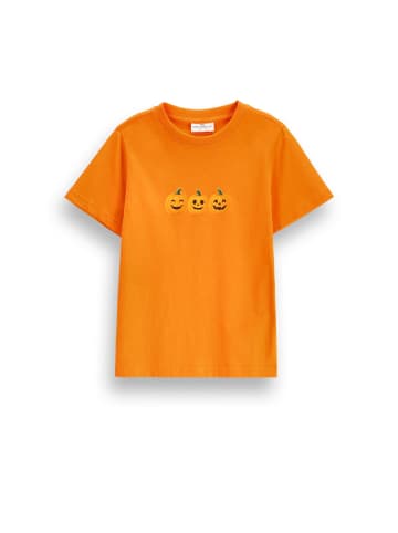 Coccodrillo Baumwoll-T-Shirt mit kurzen Ärmeln Halloween in orange